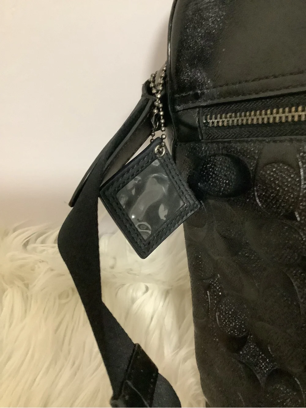 COACH Houston  Bag In Signature Leather Crossbody Black